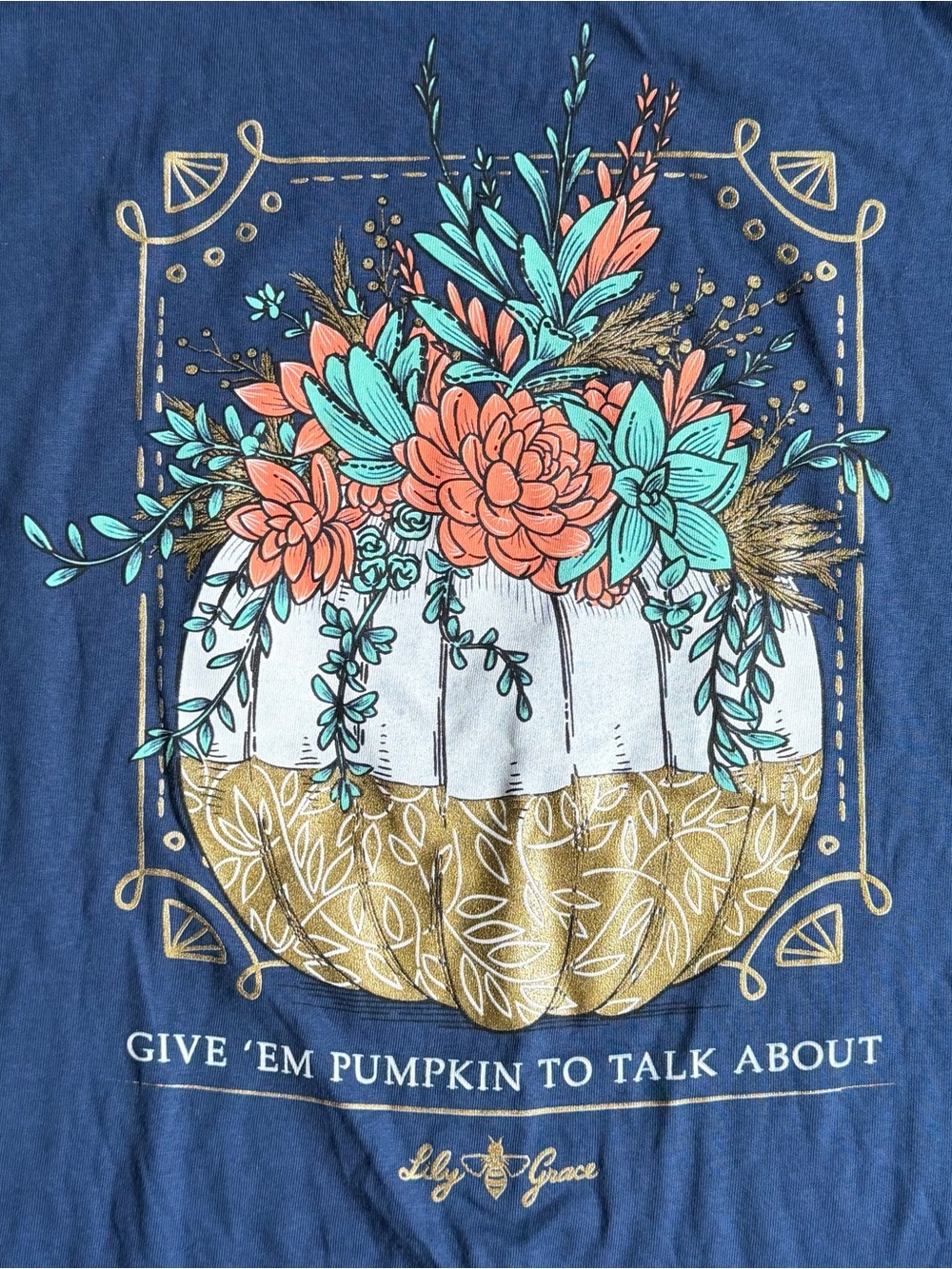 Lily Grace Give ‘Em Pumpkin to Talk About Women’s Long-Sleeve Top Shirt
